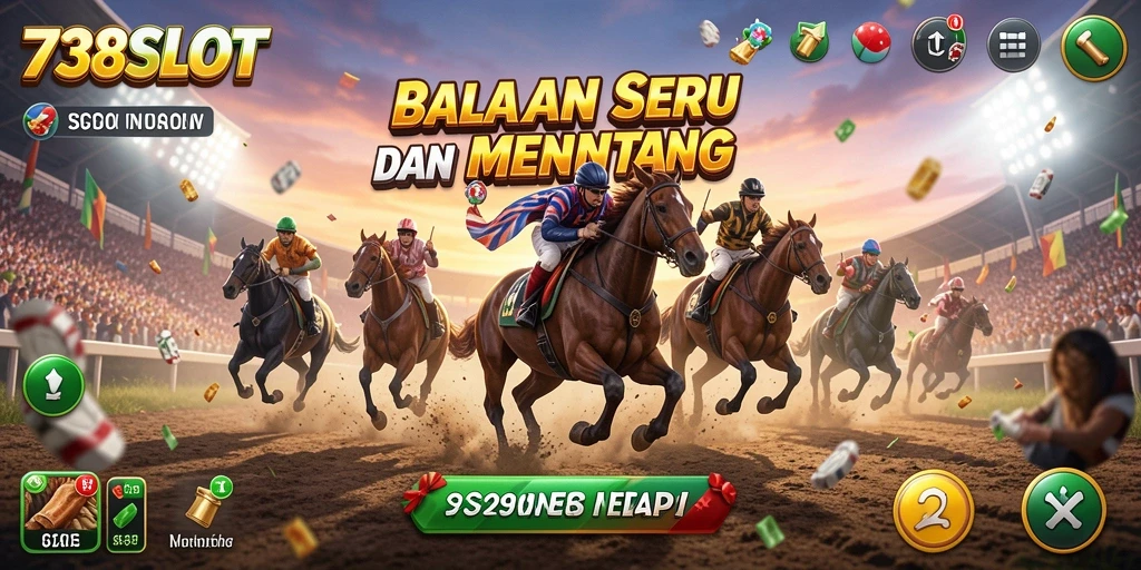 Gameplay balapan mendebarkan di 738SLOT.