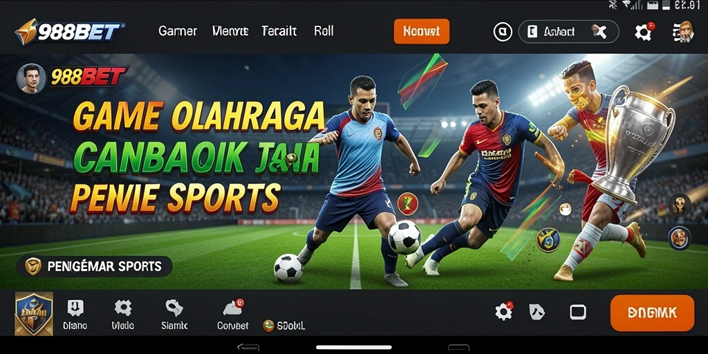 Tampilan gameplay seru dari 988BET yang menggugah semangat olahraga.