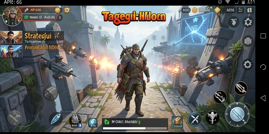 Tampilan gameplay menegangkan dari API66 dengan berbagai unit strategis.