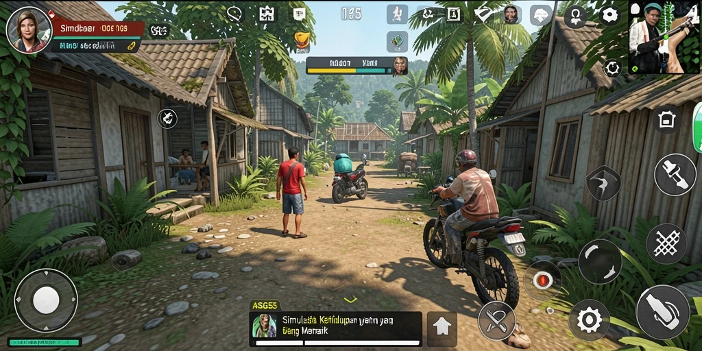 Screenshot gameplay ASG55 menunjukkan pengalaman simulasi yang mendalam dan interaktif.