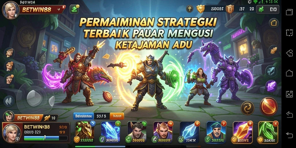 Tangkapan layar BETWIN88 menampilkan pertempuran strategis yang seru.