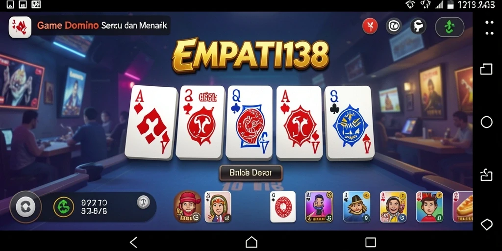 Screenshot utama EMPATI138 menampilkan suasana seru permainan Domino.