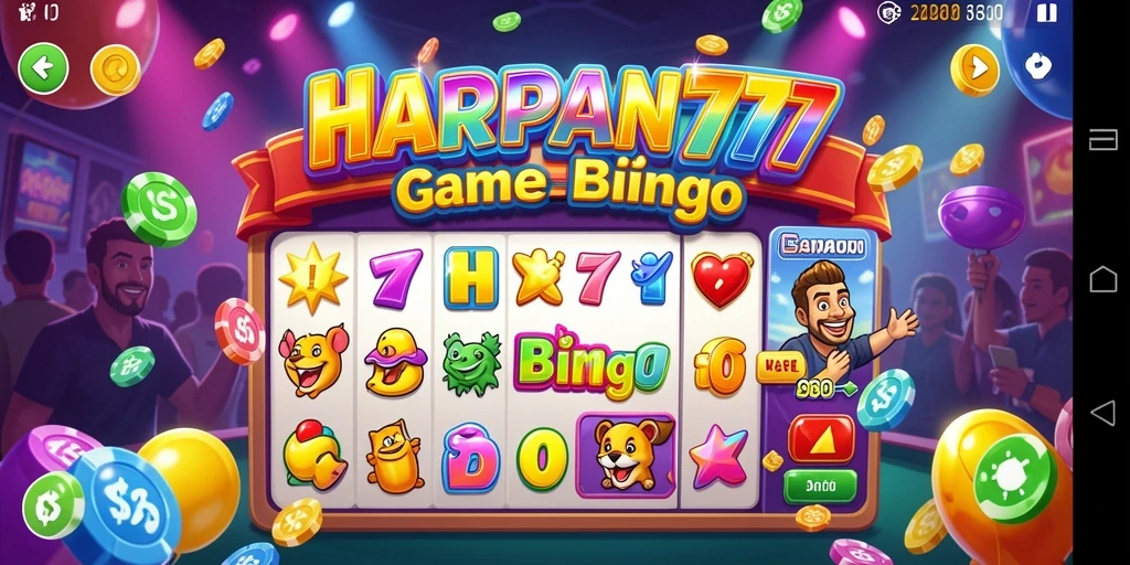 Tampilan gameplay seru dalam permainan Bingo HARAPAN777.