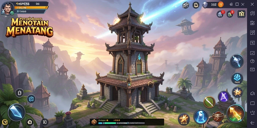 Screenshot utama HOYE55 menampilkan aksi mendebarkan dalam Tower Defense.