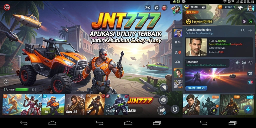 Tampilan antarmuka pengguna JNT777 yang sederhana dan fungsional.