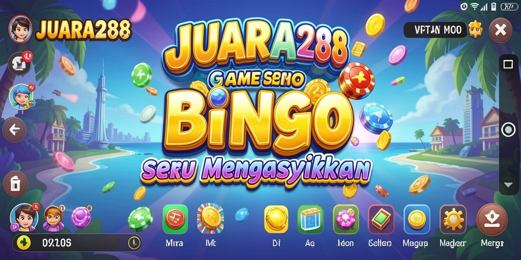 Tampilan atraktif gameplay JUARA288 saat sesi permainan Bingo.