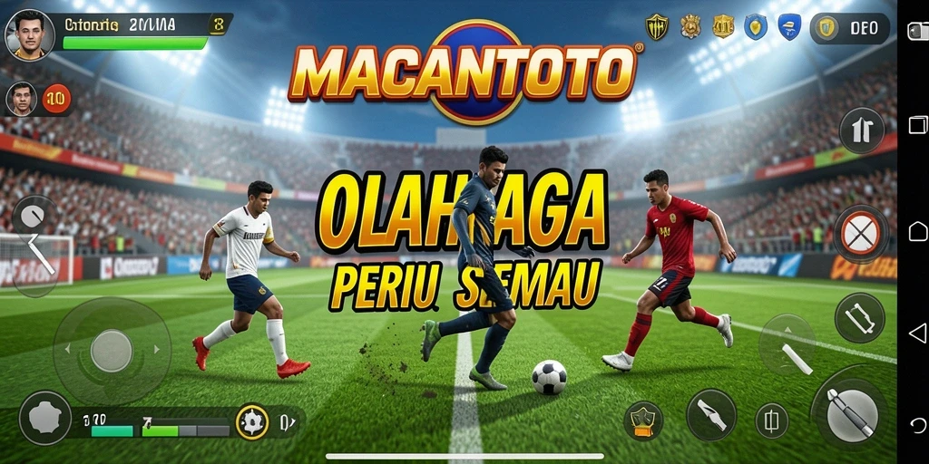 Screenshot utama MACANTOTO menampilkan gameplay seru cabang olahraga.
