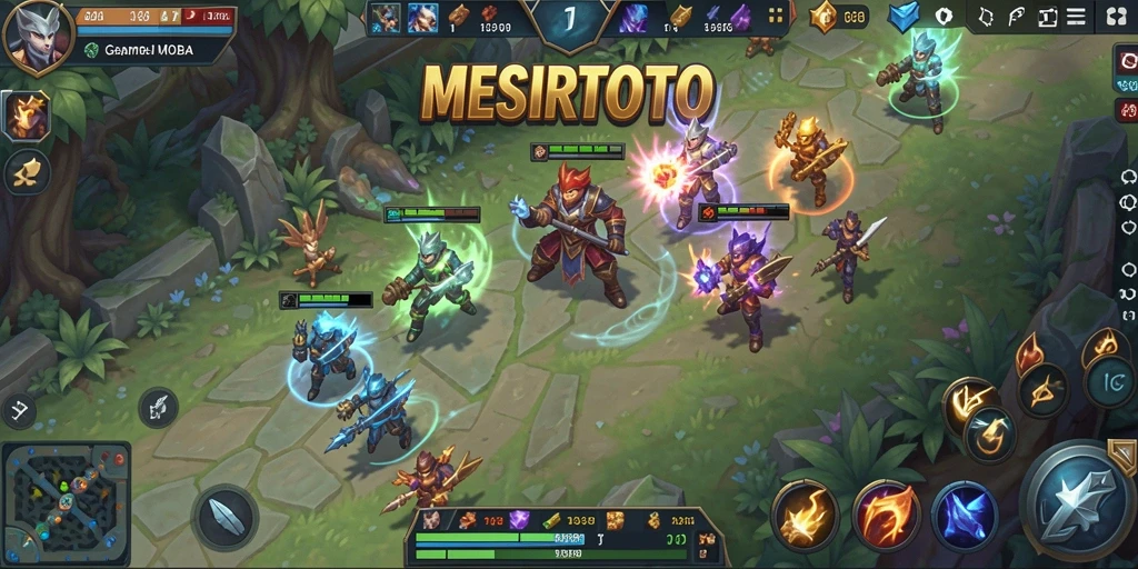 Gameplay seru dalam MESIRTOTO dengan pertarungan strategis antar tim.