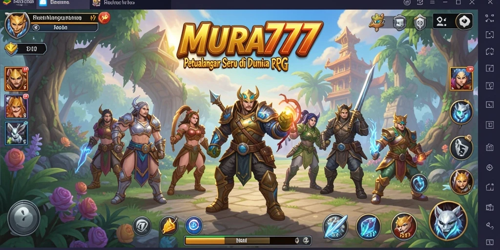 Screenshot utama MUARA777 menampilkan aksi seru dalam pertarungan RPG.