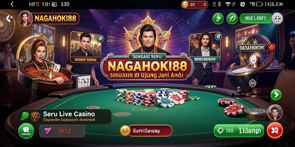 Tampilan menakjubkan dari gameplay Live Casino NAGAHOKI88.