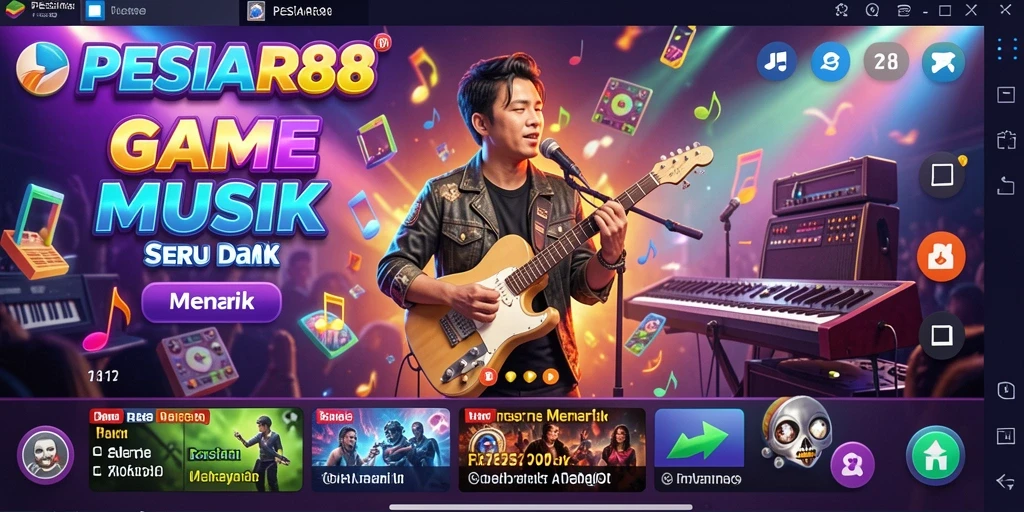 Screenshot gameplay PESIAR88 menampilkan keseruan bermain musik.
