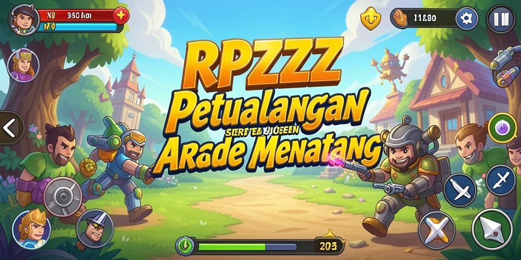 Screenshot utama RPZZZ menampilkan karakter dalam aksi menghindari rintangan.