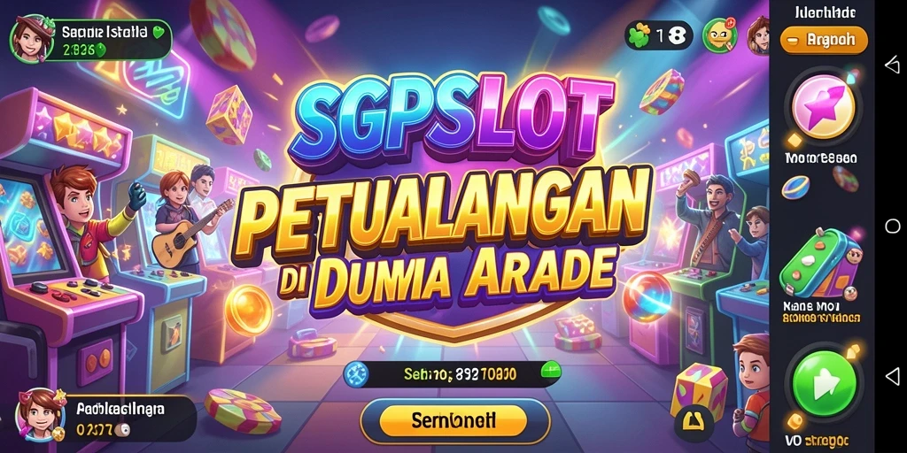 Screenshot SGPSLOT menampilkan gameplay arcade yang mengasyikkan dan penuh warna.