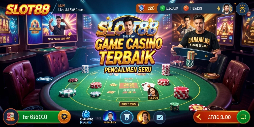 Tampilan gameplay inovatif di SLOT88 dengan dealer langsung.