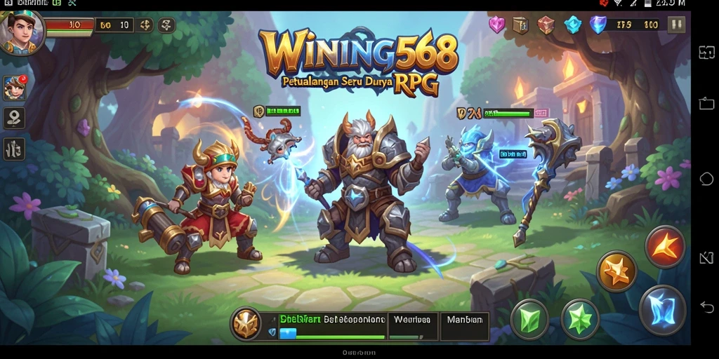 Tangkapan layar menunjukkan aksi seru dalam game RPG WINNING568.